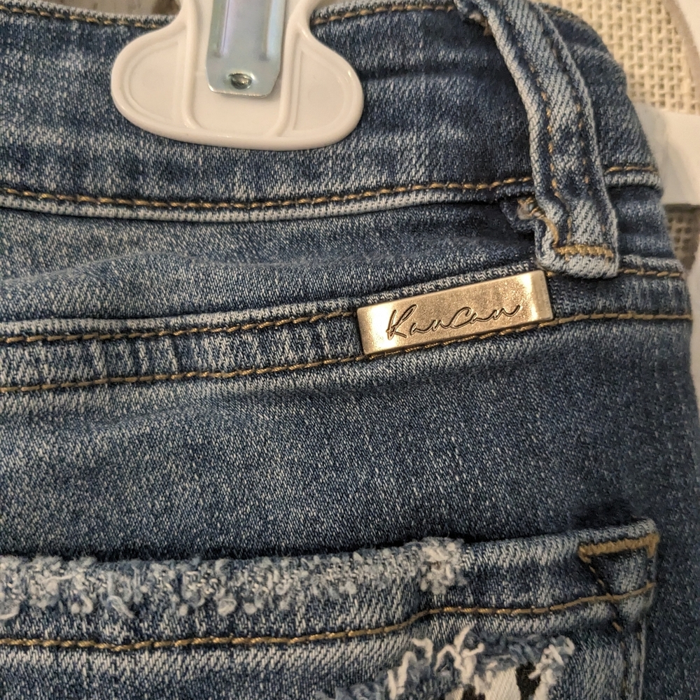 Kancan Leopard Print Patch Distressed Skinny Jeans - image 8